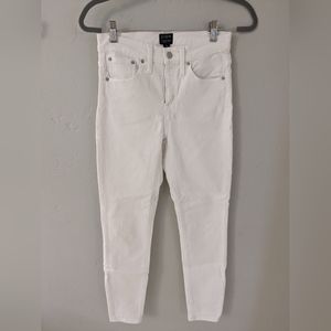 J. Crew white 9" high rise skinny jeans size 26